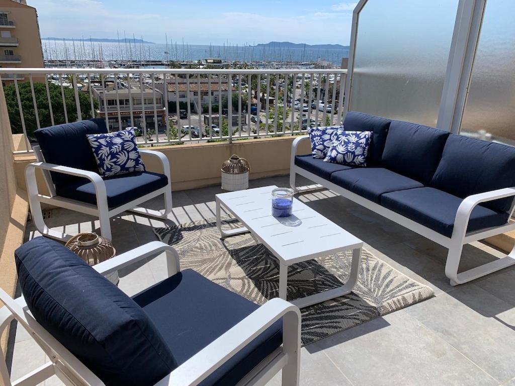 L'Effet Mer, Duplex Sur Le Port Avec Ses 2 Terrasses Vue Mer 히에레 외부 사진